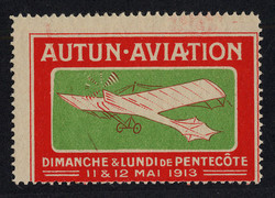 Auton - 1913. Werbevignette der "Autun-Aviation", gezähnt. (NAUDET: ...
