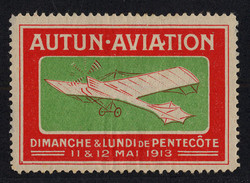 Auton - 1913. Advertisement vignette of the "Autun-Aviation", ...