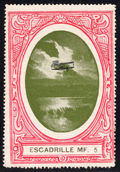 Military vignette of the "Escadrille MF5", perforated. (NAUDET: 128)
