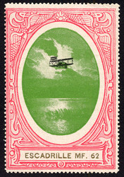 Military vignette of the "Escadrille MF55", perforated. Colors: Red, ...