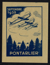 Pontarlier - 1935. Werbevignette "Septembre 1935 Pontarlier", ...
