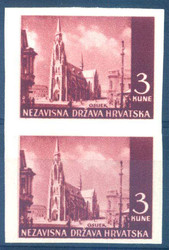 Kroatien, ungezähntes Paar, postfrisch, Details siehe Abbildung.