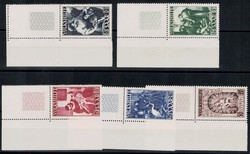 Saar, postfrisch, Eckrandstücke (gefaltet),  Details siehe Abbildung