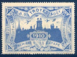 Etape de Troyes - 1910. Advertisement vignette of the "Circuit de ...
