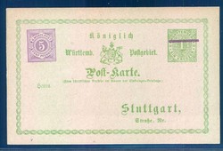 100: Old German States Wurttemberg - Private postal stationery