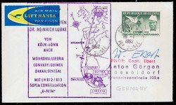 Conakry 19.1.1962. Lufthansa Sonderflug von Conakry nach Köln mit ...