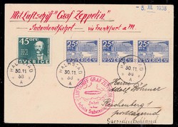 Luftschiff Graf Zeppelin II 30.11.1938, Sudetenlandfahrt, Postkarte ...