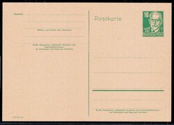 10 Pf Köpfe Postkarte (  III/18/104 ), ungebraucht