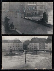 Hochwasser Katatstrophe Nürnberg 5. Feb. 1909. 2 echt gelaufene ...
