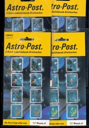 Österreich 2005/2006. 4 verschiedene Folienblätter "ASTRO-POST" mit ...