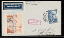 Katwijk an den Rijn 24.01.1935, Raketenpost Beleg der Rakete ...