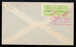 Le Treport, Raketenpost Beleg der Rakete "Paris P. 27" von Karl ...