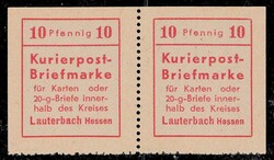 1020: ドイツ地方切手・ Lauterbach