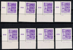 Österreich Bauwerke 6,00 S, 14 verschiedene Eckrandstücke mit ...