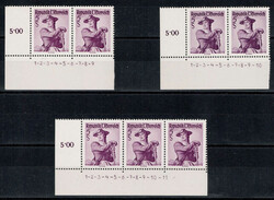 Österreich Trachten 5 S, 10 verschiedene Eckrandstücke mit ...