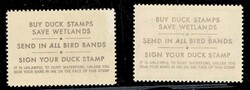 "Duck Hunting Stamps". 2 verschiedene postfrisch/ungebraucht