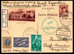 Luftschiff Graf Zeppelin. 2. Südamerikafahrt 1932, Ganzsache mit ...