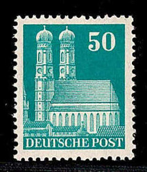 50 Pf Bauten enge Zähnung postfrisch tiefst geprüft Novak BPP