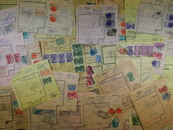 Belgien, grosser Posten Eisenbahnpaketmarken auf Paketscheinen, ...