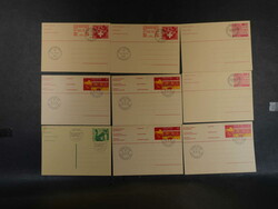 SCHWEIZ Posten von hunderten gestempelten Ganzsachen meist aus ABO ...