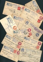 Großbritannien Einschreibe-Ganzsachen. Kleiner Posten von 11 Stück ...