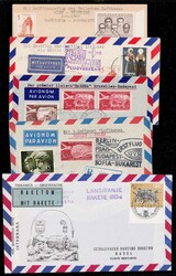 Jugoslawien, kleines Lot bessere Flugpost Belege. Dabei 1956 ...