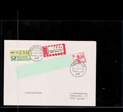 BUNDESREPUBLIK und BERLIN. Posten Rollenenden auf Brief der ...