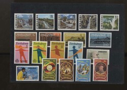SIMBABWE - 1980-1990 postfrische Sammlung sauber auf Steckkarten