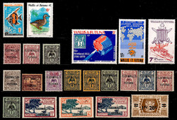 WALLIS und FUTUNA. Posten Marken auf Steckkarten. Alles abgebildet ...