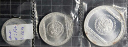 1993 Silberunzen-Set 1-5 Neu-Pesos Relief v. Tajin, 1/4, 1/2 & 1 Unze