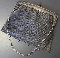 THEATERTASCHE leicht verzierter Taschenrahmen m. Punze "Alpacca", ...