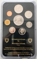 1989 KMS 1 Rp. - 5 Franken PP in Hartplastik (diese eingerissen)  ...