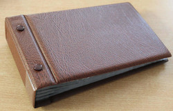 BRIEFE-ALBUM G3 braun mit 50 glasklaren Taschen aus stärkerer Folie ...