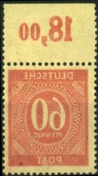 60 Pf rot, OR Platte dgz, rs. Abklatsch, ungebraucht Pracht ...