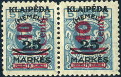 10 C auf 25 M auf 5 C grünlichblau, seltenes Typenpaar, ungebr. ...