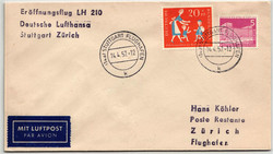 1957, 14.4., 5 Pf Bauten nebst Bund 20 Pf Erholungsplätze für ...