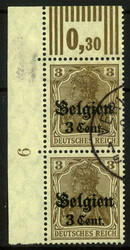360: German Occupation World War I Belgium - Sheet margins / corners