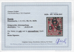 6 M auf 3 M karminrot, rundgest. Luxus m. einwandfreiem Befund Gruber ...