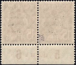 15 Pf Freimarke im UR-Paar m. HAN 4169.47 2 m. seltenem ...