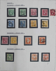 1850-1867 überkpl. Slg. auf alten Blättern ab Nr. 1 im waagr. Paar, ...