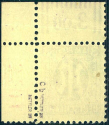 3 Pf AM-Post re.o.Ecke m. vierstelliger, roter BZN, m. ...