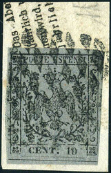 3370: Early States Modena Newspaper Stamps