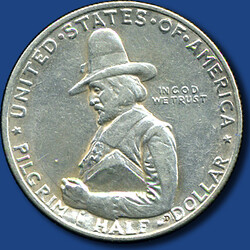 Half Dollar PILGRIM TERCENTENARY, 1920 / Zertifikat  Automatically ...