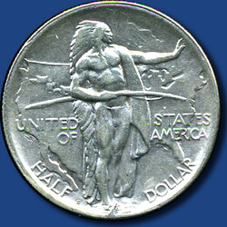 Half Dollar OREGON TRAIL MEMORIAL, 1926 / Zertifikat, Kratzer am Fuß ...