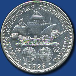 Half Dollar Kolumbus Expedition, 1893 / gutes ss  Automatically ...