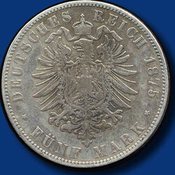 5 Mark Ludwig III, 1875 H / ss-