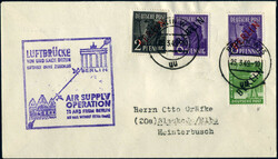 2 und 6 Pf Rotaufdruck m. 6 u. 10 Pf Schwarzaufdr. auf FDC Bln ...