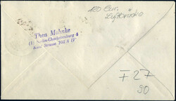 2 und 6 Pf Rotaufdruck m. 6 u. 10 Pf Schwarzaufdr. auf FDC Bln ...