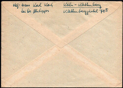 5 Pf Posthorn im 4er-Bl. v. li.Rand m. neg. Druckerzeichen ...