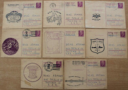 15 Pf Ulbricht Antwortteil 20x je m. versch. amerik. ...